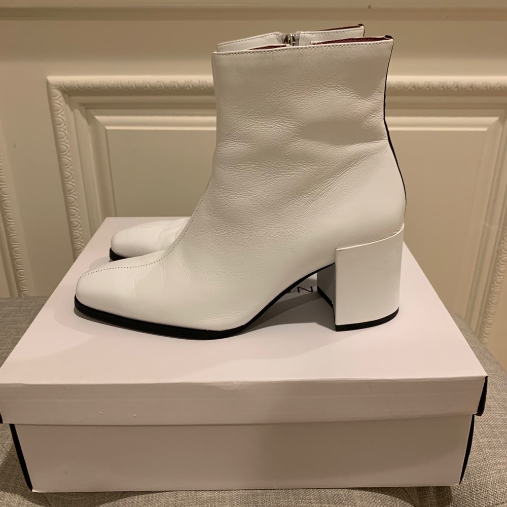H by Halston white boots